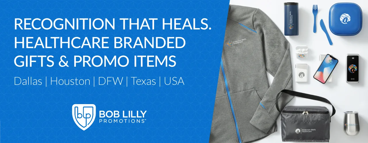 Wellness-themed promo gifts for healthcare event in Dallas