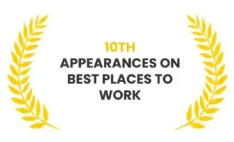 10th appearances on best place to work