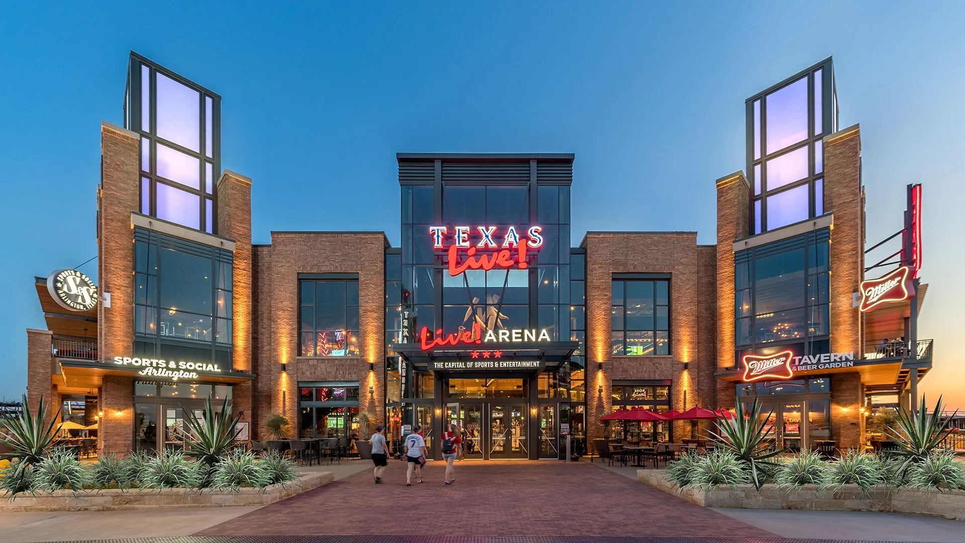 Texas Live! entertainment district exterior in Arlington, TX